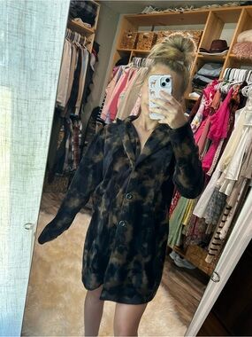 ENT Entrancy Black and Brown Women's Coat